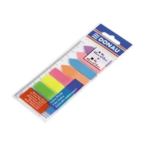 DONAU Jelölőcímke, műanyag, címke és nyíl forma, 8x25 lap, 12x45/42 mm, , neon szín