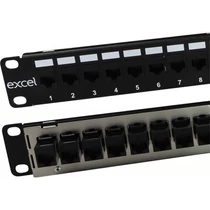 EXCEL Hi-D kábel-átvezető panel, 2U, fekete