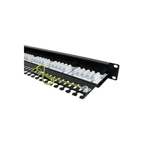 EXCEL ISDN 25 portos telefon panel, fekete, 1U