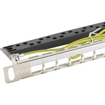EXCEL Moduláris 24 portos patchpanel 0.5U, ezüst