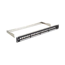 EXCEL Patch panel CAT5E UTP 24 PORT moduláris, fekete