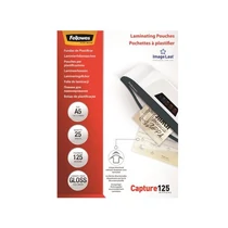 FELLOWES Meleglamináló fólia, 125 mikron, A5, fényes, 25 db,