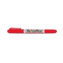 FLEXOFFICE Alkohos marker, 0,4/1,0 mm, kúpos, kétvégű, "PM01", piros