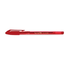 FLEXOFFICE Golyóstoll, 0,4 mm, kupakos, "TechJob", piros