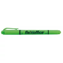 FLEXOFFICE Szövegkiemelő, 1,0/4,0 mm, kétvégű, "HL01", zöld
