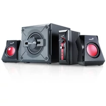 GENIUS 2.1 Hangszóró SW-G2.1 1250 Jack, Fadobozos, 38W RMS