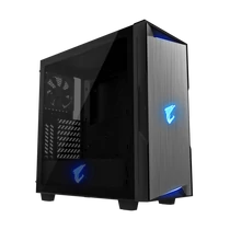 GIGABYTE Ház AORUS C300 Glass, GB-AC300G, Táp nélkül, fekete