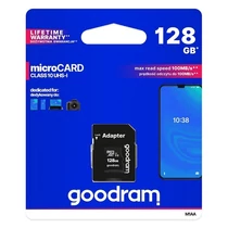 GOODRAM Memóriakártya MicroSDXC 128GB CL10 UHS-I + adapter