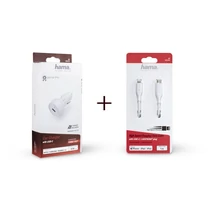 HAMA AUTÓS TÖLTŐ (PD)18W+LIGHTNING - USB TYPE-C ADATKÁBEL (APPLE GYORSTÖLTŐ SZETT)