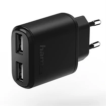 HAMA HÁLÓZATI TÖLTŐ USB DUPLA "AUTO DETECT" 2,4A