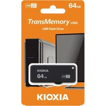 KIOXIA Pendrive 64GB, Hayabusa 3.0, Fekete (TOSHIBA)