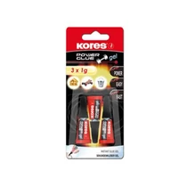 KORES Pillanatragasztó gél, 3x1 g,"Power Glue Gel"
