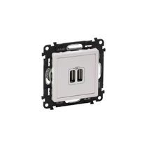 LEGRAND Valena Life kettős USB töltőaljzat beépített tápegységgel - 5V - 1500 mA fehér
