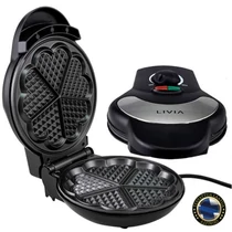 LIVIA - Gofrisütő 1200W, Fekete, WM518RST