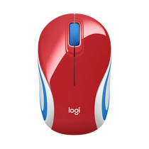 LOGITECH Egér - M187 Wireless Optikai Nano Piros