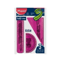 MAPED Vonalzókészlet, műanyag, törhetetlen, 3 darabos,"Twist`n Flex"