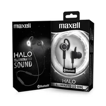 MAXELL Bluetooth headset fülhallgató, BT HALO, LED világítás, fekete