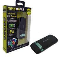 MAX MOBILE Power Bank Duke, 1xUSB, 4000 mAh, Fekete