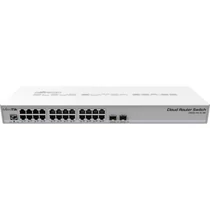 MIKROTIK Switch - CRS326-24G-2S+RM - 24GbitLAN, 2SFP+, Passive PoE, RouterOS / SwitchOS L5, Layer 3, Rackmountable