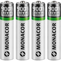 MONACOR tölthető akkumulátor elem, NIMH-900R/4, AAA, 4db