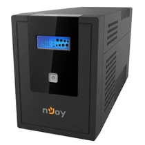 NJOY Szünetmentes 2000VA - Cadu 2000 (4 Schuko, line-interaktív, USB menedzsment, RJ11/45 vonalvédelem(1Gb/s), fekete)