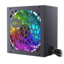NJOY Tápegység Freya Series 500W, 12cm, 20+4, Aktív PFC, RGB LED