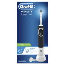 ORAL-B Vitality D100 Black Elektromos Fogkefe (CrossAction fejjel)