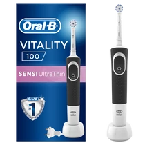 ORAL-B Vitality D100 Black Elektromos Fogkefe (Sensi UltraThin fejjel)
