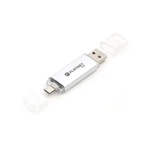 PLATINET Pendrive, AX-Depo, 32GB, USB 2.0 + MicroUSB Android telefonokhoz és tabletekhez, ezüst