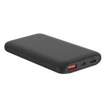 PLATINET power bank, 10 000mAh, polimer, USB/USB-C, 18W, slim, fekete +microUSB kábel