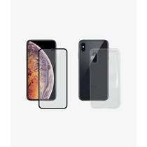 Panzerglass kijelzővédő, Apple iPhone X/Xs Fekete , + tok