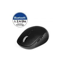 Port Designs Egér vezeték nélküli, USB/BT 5.0, 1000/1200/1600 dpi, 5 gomb, fekete