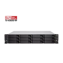 QNAP NAS 12 fiókos TS-H1283XU-RP-E2236-128G Xeon 6x3.4Ghz, 128GB RAM, 4x100/1000, 2x10GbE SFP+, 4xType-A, 2xType-C USB3.