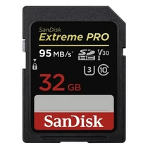 SANDISK Memóriakártya SDHC EXTREME PRO 32GB, 95MB/S, UHS-I, CL10, U3, V30