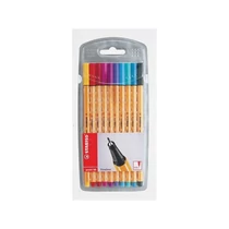 STABILO Tűfilc készlet, 0,4 mm, STABILO "Point 88", 10 különböző szín