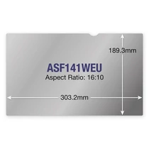 TARGUS Betekintésvédő fólia ASF141WEU, Privacy Screen 14.1"W (16:10)