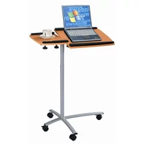 TECHLY Görgethető laptop/projektor állvány fékezhető kerekekkel, jobb és balkezes használatra is alkalmas egér tartóval,