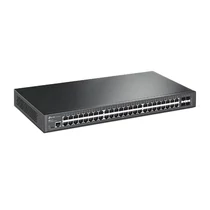 TP-LINK Switch 48x1000Mbps + 4xGigabit SFP + 2 konzol port, Menedzselhető, TL-SG3452