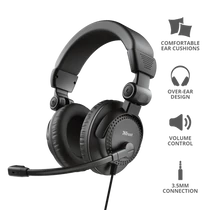 TRUST Fejhallgató mikrofonnal 21658, Como Headset for PC and laptop