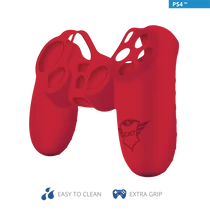 TRUST Szilikon védőtok 21214, GXT 744R Rubber Skin for PS4 controllers - red