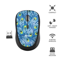TRUST Vezeték nélküli egér 23388, Yvi Wireless Mouse - peacock
