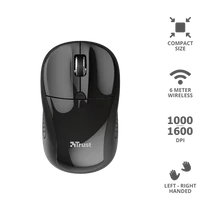 TRUST Vezeték nélküli optikai egér 20322, Primo Wireless Mouse - black