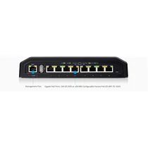 UBiQUiTi Switch - ES-8XP - EdgeSwitch 8Gbit PoE Port, 24V/48V Passive PoE, 150W PoE Budget, Managed