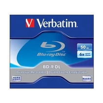 VERBATIM BD-R BluRay lemez, kétrétegű, 50GB, 6x, normál tok