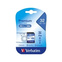 VERBATIM Memóriakártya, SDHC, 32GB, Class 10