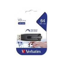 VERBATIM Pendrive, 64GB, USB 3.0, 80/25 MB/sec, "V3", fekete-szürke