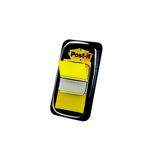 3M POSTIT Jelölőcímke, műanyag, 50 lap, 25x43 mm, , sárga