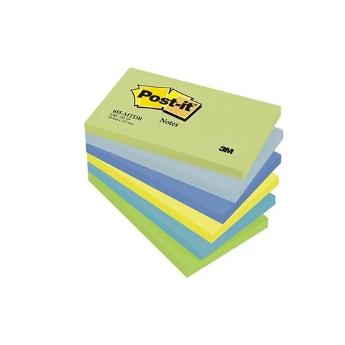 3M POSTIT Öntapadó jegyzettömb, 76x127 mm, 100 lap, , álmodozó színek