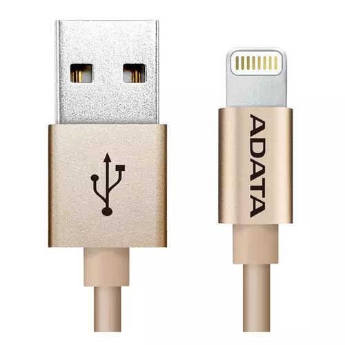 ADATA kábel USB - Lightning 1m aluminium arany