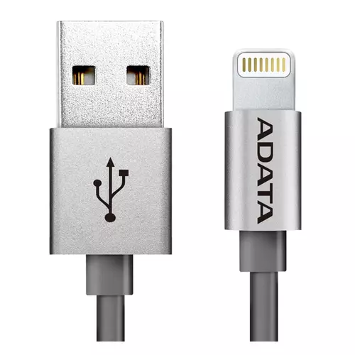 ADATA kábel USB - Lightning 1m aluminium titán
